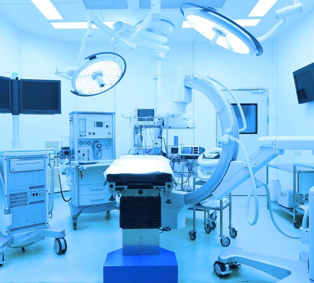stock image of modern operating room featuring specialized medical devices designed for surgical procedures